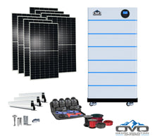 Load image into Gallery viewer, 4.4KW OMO All-In-One Customizable Stacking Inverter/Battery System 5500W Inverter + 30.72K Lithium Battery + 4.4KW Solar Roof Mount