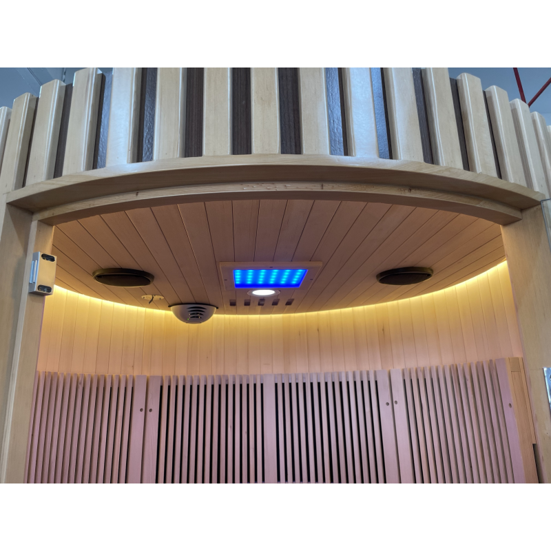SAUNA EVOLUTION®  Hemlock Round Indoor Sauna Room Far Infrared 08