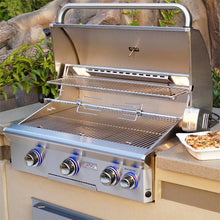 Load image into Gallery viewer, American Outdoor Grill 30NBL L-Series 3-Burner Built-In Natural Gas Grill W/ Rotisserie Kit, 30&quot; [30NBL] (SAK57636)