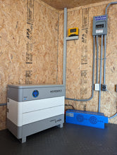 Load image into Gallery viewer, 16&#39; Enclosed SOLAR POWERED Offgrid Self-Sufficient Trailer - Concession Window Expanded Solar Array / Expanded Lithium battery bank - MOBILE STOREFRONT VERSION