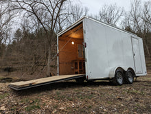 Load image into Gallery viewer, 16&#39; Enclosed SOLAR POWERED Offgrid Self-Sufficient Trailer - Concession Window Expanded Solar Array / Expanded Lithium battery bank - MOBILE STOREFRONT VERSION