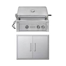 Load image into Gallery viewer, Edgestar 60K BTU 30&quot; Natural Gas Built-In Grill With Lighted Grill Area And Double Access Doors (SAK82568)