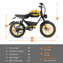 Load image into Gallery viewer, HappyRun G100 (G100 Pro) Long Distance Electric Fat Tire Bike Motorcycle (SAK95715)