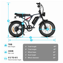 Load image into Gallery viewer, HappyRun Tank G60 Electric Off-Road Fat Tire Moped Bike (SAK48732)