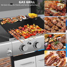 Load image into Gallery viewer, Large Outdoor BBQ Stainless Steel Propane Gas Grill With 4 Burners, 42K BTU (93564712)