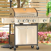 Load image into Gallery viewer, Large Outdoor BBQ Stainless Steel Propane Gas Grill With 4 Burners, 42K BTU (93564712)
