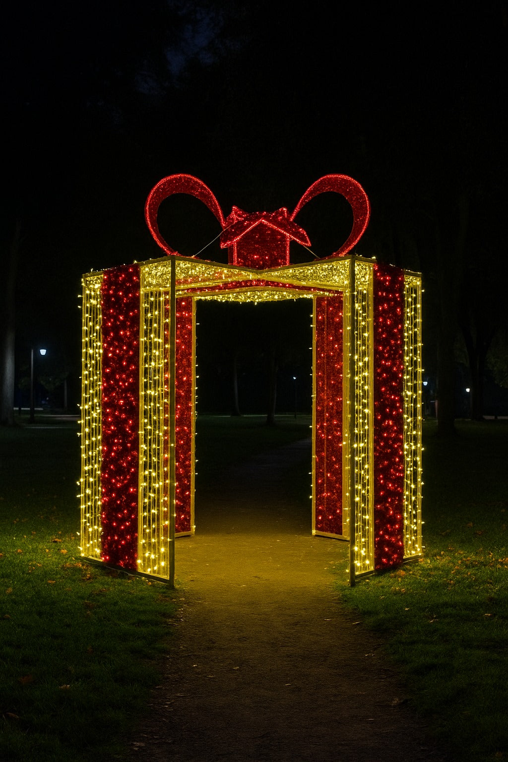 Giant LED Walk-Through - Gift Box Arch