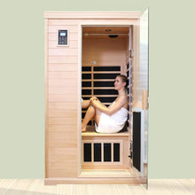 Load image into Gallery viewer, Luxury 2-Person Hemlock Wood FAR Infrared Sauna Room W/ Glass Door, 1750W (SAK81525)