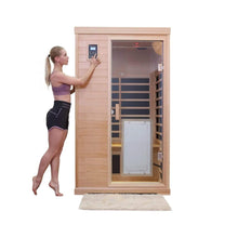 Load image into Gallery viewer, Luxury 2-Person Hemlock Wood FAR Infrared Sauna Room W/ Glass Door, 1750W (SAK81525)