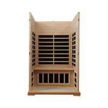Load image into Gallery viewer, Luxury 2-Person Hemlock Wood FAR Infrared Sauna Room W/ Glass Door, 1750W (SAK81525)