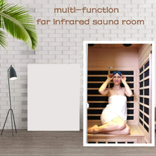 Load image into Gallery viewer, Luxury 2-Person Hemlock Wood FAR Infrared Sauna Room W/ Glass Door, 1750W (SAK81525)