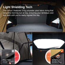 Load image into Gallery viewer, Naturnest Sirius 3 Premium 2XL 3-Person Clamshell Roof Top Tent (SAK62917)