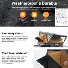 Load image into Gallery viewer, Naturnest Sirius 3 Premium 2XL 3-Person Clamshell Roof Top Tent (SAK62917)