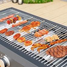 Load image into Gallery viewer, Portable Outdoor 4 Burner Propane Flat Top Gas Grill W/ Wheels, 60K BTU (SAK66104)