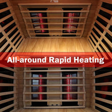 Load image into Gallery viewer, Deluxe 2-Person Outdoor Mahogany Low EMF Far Infrared Sauna With Bluetooth Audio And LED Lights (SAK83719)