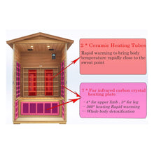 Load image into Gallery viewer, Deluxe 2-Person Outdoor Mahogany Low EMF Far Infrared Sauna With Bluetooth Audio And LED Lights (SAK83719)