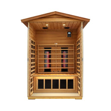 Load image into Gallery viewer, Deluxe 2-Person Outdoor Mahogany Low EMF Far Infrared Sauna With Bluetooth Audio And LED Lights (SAK83719)