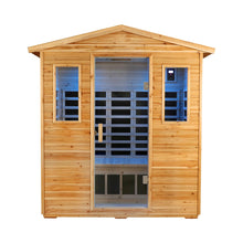 Load image into Gallery viewer, Deluxe 3-Person Outdoor Full Spectrum Low EMF Infrared Home Sauna With Bluetooth Speakers And LED Reading Light (SAK14098)