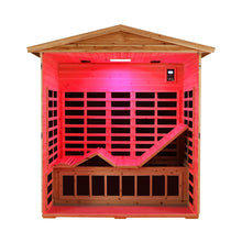 Load image into Gallery viewer, Deluxe 3-Person Outdoor Full Spectrum Low EMF Infrared Home Sauna With Bluetooth Speakers And LED Reading Light (SAK14098)