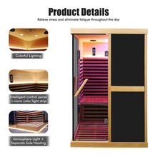 Load image into Gallery viewer, Premium Large 2-Person V-Shaped FAR Infrared Sauna Room With Double Glass Doors, 1980W (SAK96413)