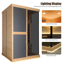 Load image into Gallery viewer, Premium Large 2-Person V-Shaped FAR Infrared Sauna Room With Double Glass Doors, 1980W (SAK96413)