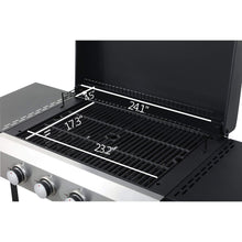 Load image into Gallery viewer, Premium Outdoor 4-Burner Propane BBQ Grill With Foldable Side Tables, Hanging Basket, And Cooking Grids (SAK53213)