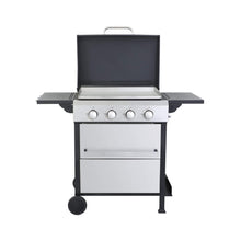 Load image into Gallery viewer, Premium Outdoor 4-Burner Propane BBQ Grill With Foldable Side Tables, Hanging Basket, And Cooking Grids (SAK53213)