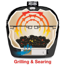 Load image into Gallery viewer, Primo Oval Large 300 Ceramic Kamado BBQ Grill W/ Stainless Steel Grates [PGCLGH] (SAK14871)