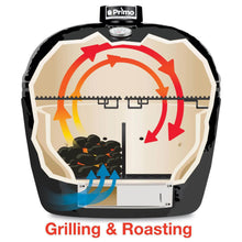 Load image into Gallery viewer, Primo Oval XL 400 Ceramic Kamado BBQ Grill W/ Stainless Steel Grates [PGCXLH] (SAK23100)
