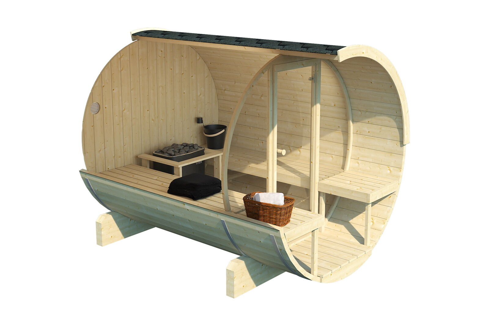 SAUNA EVOLUTION® Barrel Sauna Serenity Nature Air 7