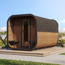 Load image into Gallery viewer, SaunaLife Model CL12GCP Cube-Series Outdoor 8-Person Home Sauna Kit [CL12GCP] (SAK38741)