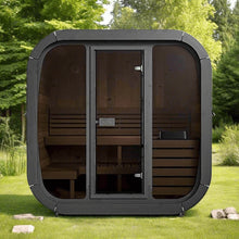 Load image into Gallery viewer, SaunaLife Model CL5G 4-Person Cube-Series Luxury Wooden Outdoor Home Sauna Kit [SL-MODELCL5G] (SAK91835)