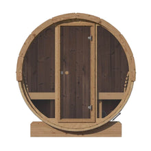 Load image into Gallery viewer, SaunaLife Model E7G Ergo Series 4-Person Outdoor Sauna Barrel With Glass Front [SL-MODELE7G] (SAK81934)