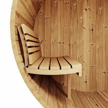 Load image into Gallery viewer, SaunaLife Model E7G Ergo Series 4-Person Outdoor Sauna Barrel With Glass Front [SL-MODELE7G] (SAK81934)