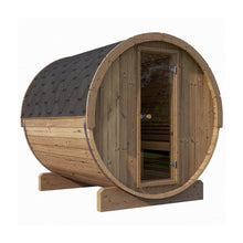 Load image into Gallery viewer, SaunaLife Model E8 Ergo Series 6-Person Outdoor Thermo-Spruce Sauna Barrel [SL-MODELE8] (SAK31809)