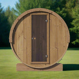 SaunaLife Model E8 Ergo Series 6-Person Outdoor Thermo-Spruce Sauna Barrel [SL-MODELE8] (SAK31809)