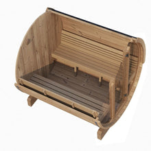Load image into Gallery viewer, SaunaLife Model E8G Ergo Series 6-Person Outdoor Sauna Barrel With Tempered Glass Front [SL-MODELE8G] (SAK92814)