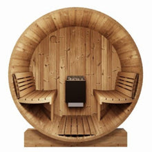 Load image into Gallery viewer, SaunaLife Model E8W Ergo Series 6-Person Outdoor Thermo-Spruce Sauna Barrel [SL-MODELE8W] (SAK92573)
