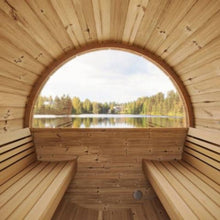 Load image into Gallery viewer, SaunaLife Model E8W Ergo Series 6-Person Outdoor Thermo-Spruce Sauna Barrel [SL-MODELE8W] (SAK92573)