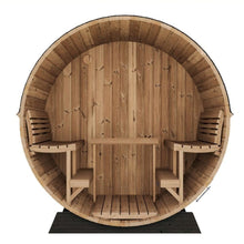 Load image into Gallery viewer, SaunaLife Model EE8G Ergo Series 6-Person Outdoor Sauna Barrel With Tempered Glass Front [SL-MODELEE8G] (SAK95812)