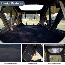 Load image into Gallery viewer, Naturnest Andromeda Green Soft Shell Rooftop Tent With Large Panoramic Skylight &amp; YKK Doors (SAK50612)