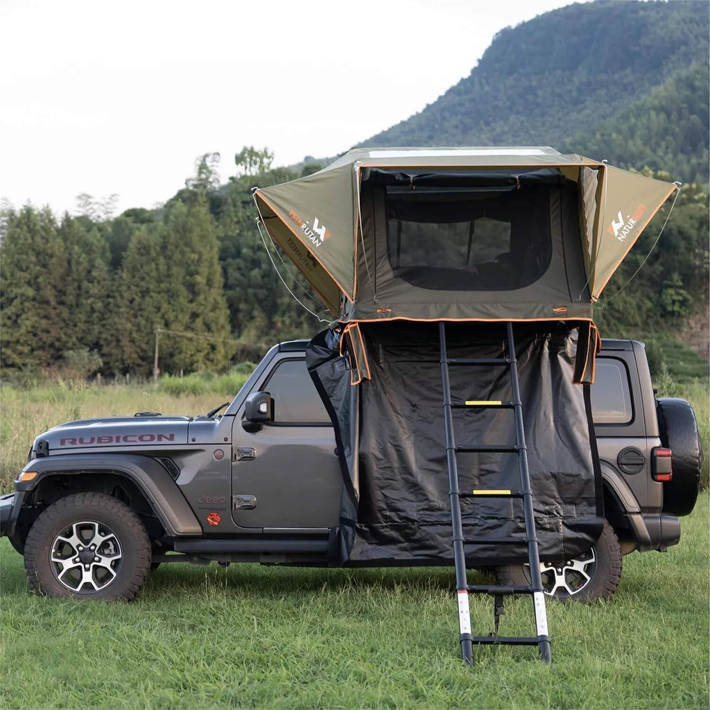 Naturnest Andromeda Green Soft Shell Rooftop Tent With Large Panoramic Skylight & YKK Doors (SAK50612)